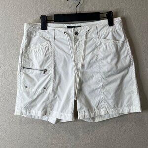 Lauren Ralph Lauren Womens White Drawstring Shorts With Zipper Pocket Size‎ 2
